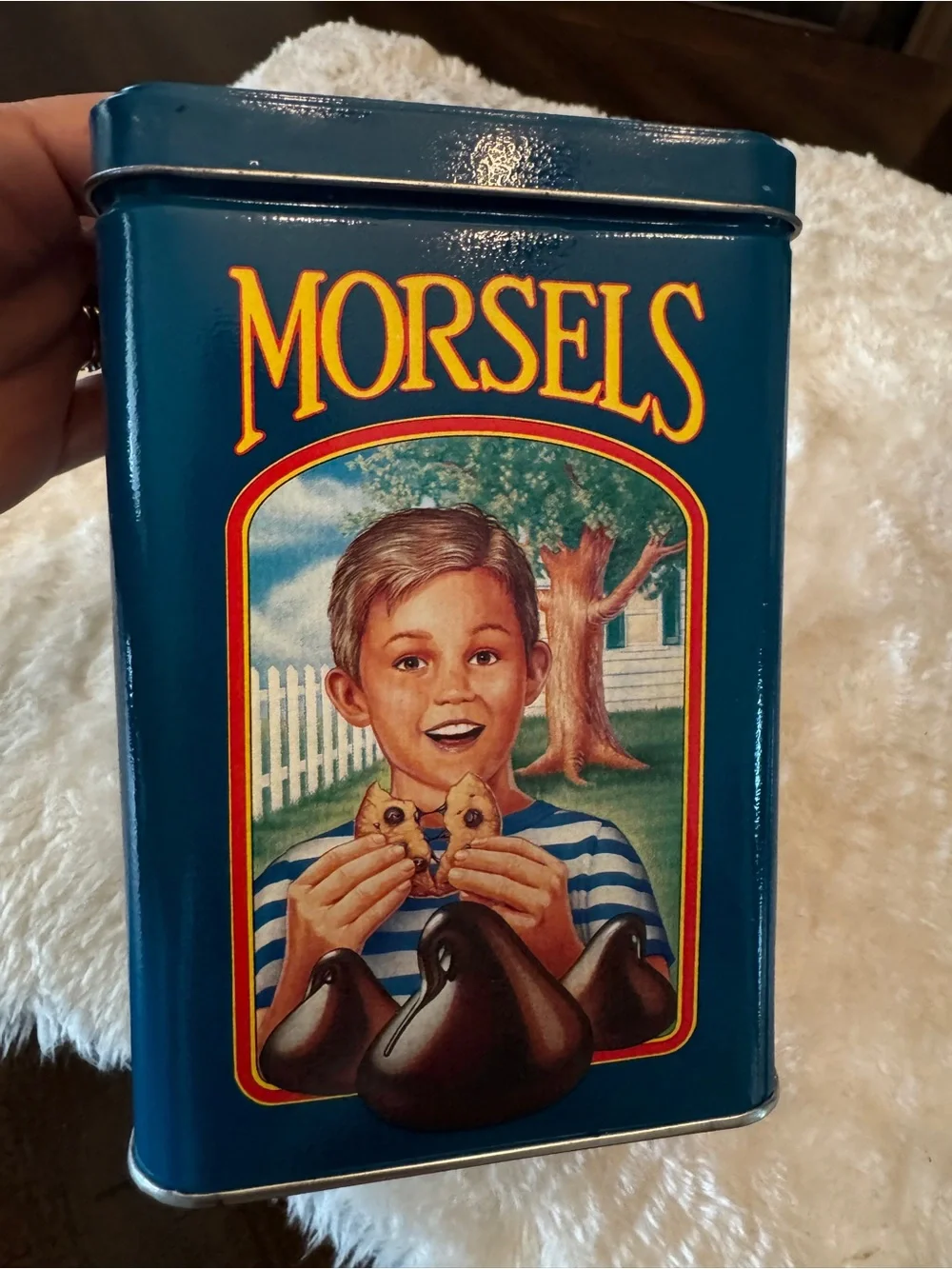 Vintage Nestlé Limited Edition Toll House Cookie Tin - Blue Collectible